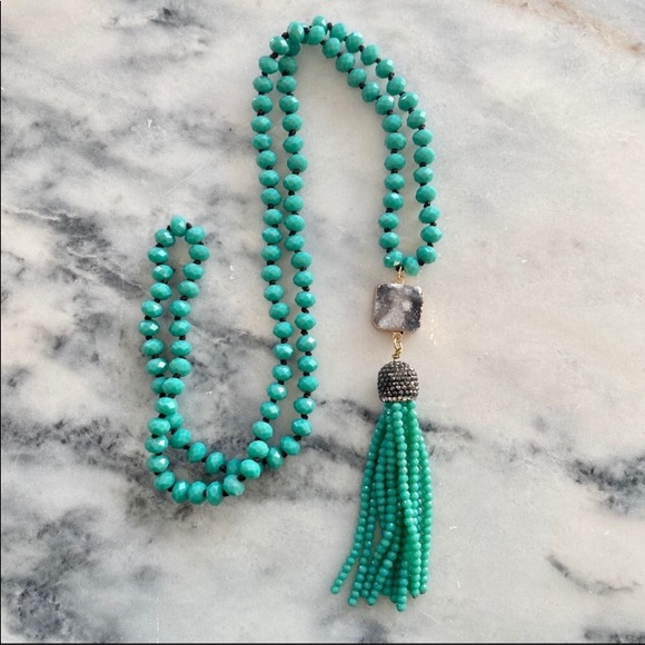 Estrella & Luna Jewelry - 🌸Lovely🌸🍃teal🍃 blue🍃 long, chic necklace💐🌟✨
